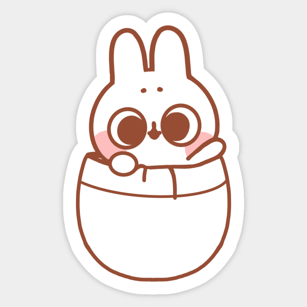 Pocket Bunny Sticker by pocketpeaches